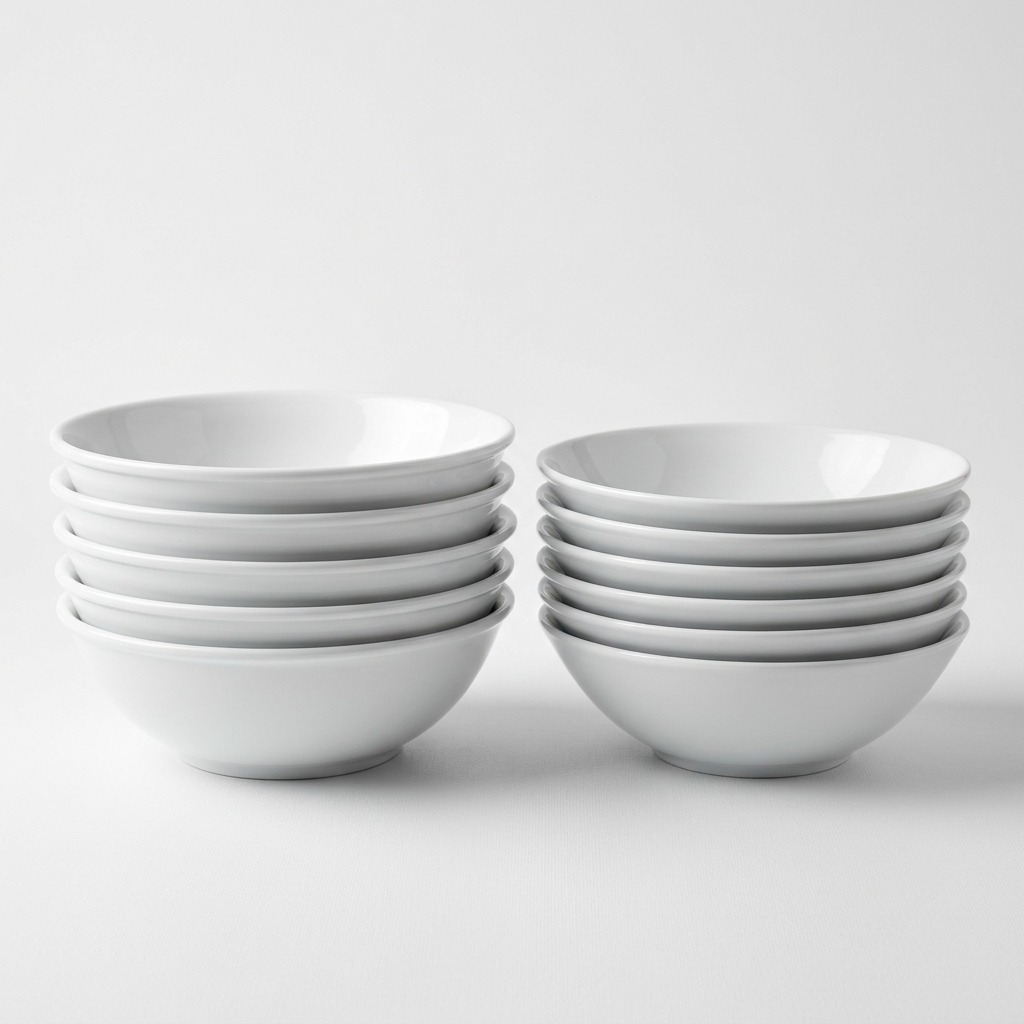 Tiefe Suppenteller und Pastateller aus Hotelporzellan