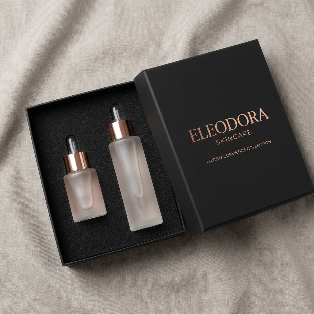 Kosmetik-Geschenkbox: Rigid-Box mit Magnetverschluss und EVA-Inlay