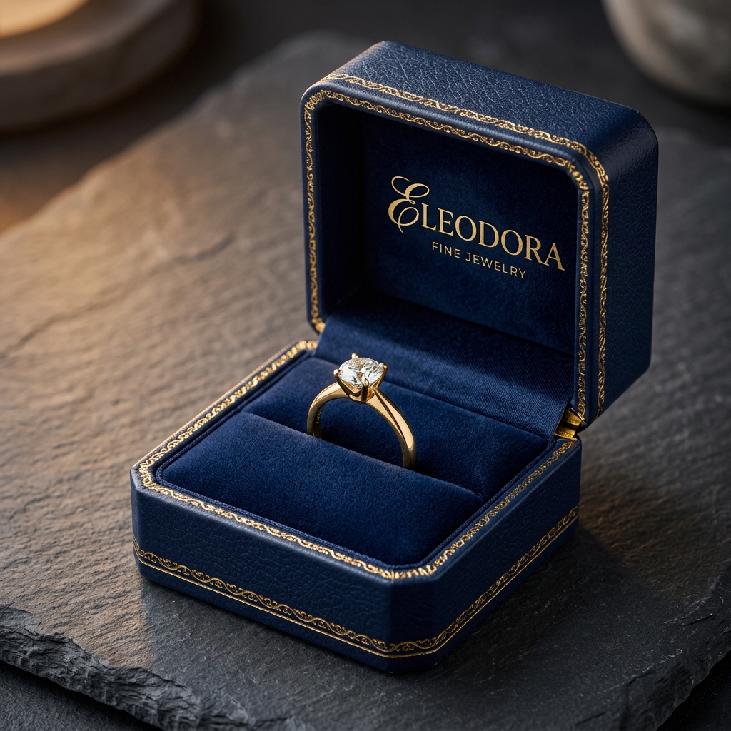 Schmuckbox mit Samtinlay und Prägung für Ringe und Armbänder