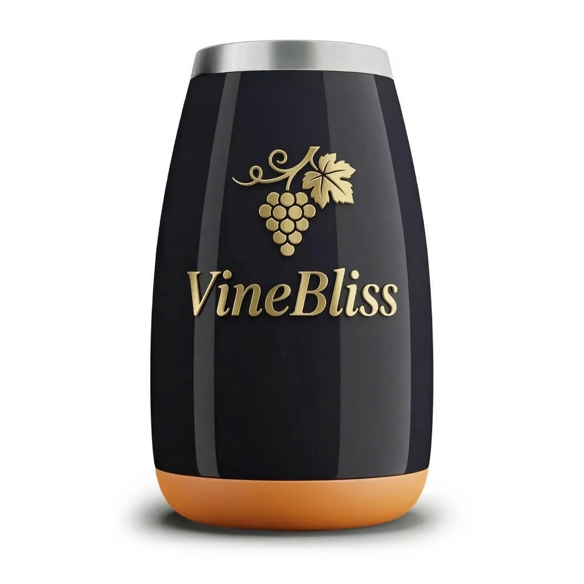 Weinkühler mit VineBliss-Logo in Gold