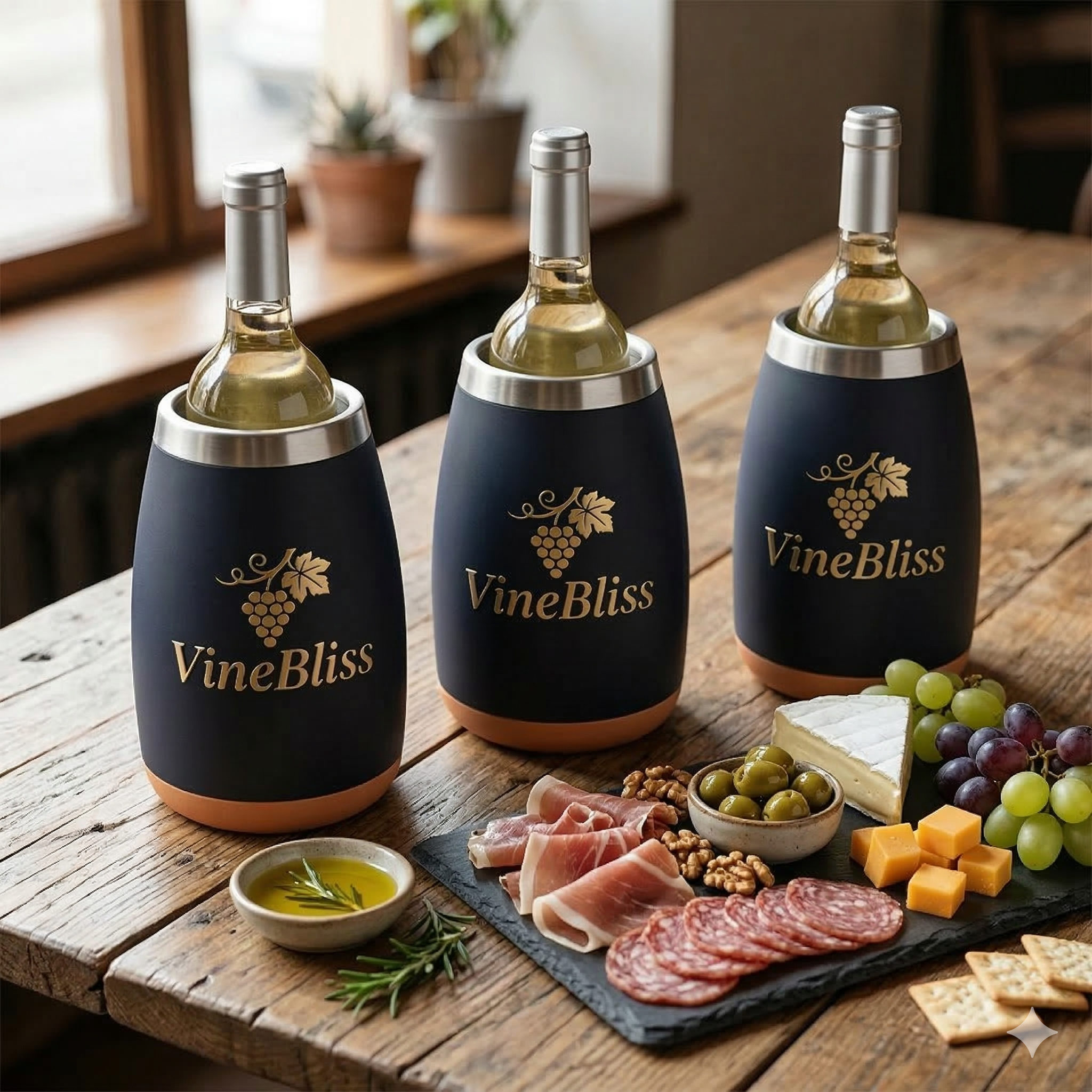 Mehrere Weinkühler beim Outdoor-Event